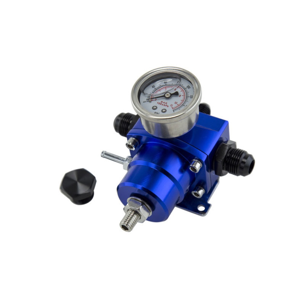 AN8 High Pressure Fuel Regulator W / Boost-8AN 8/8/6 EFI with Reinforcement Silver - Image 3