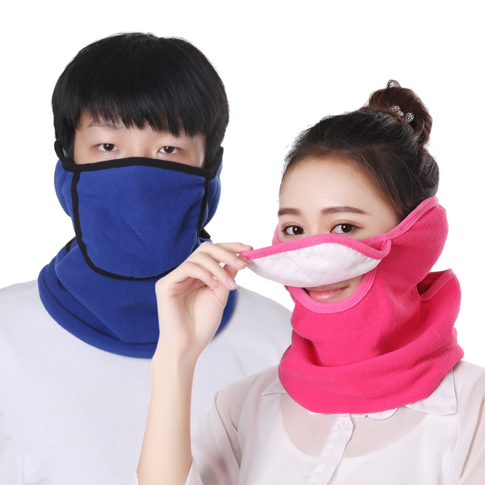 3 in 1 Outdoor Full Face Mask Neck Cover Earmuff Dustproof Warm for Winter Royal blue - Image 3