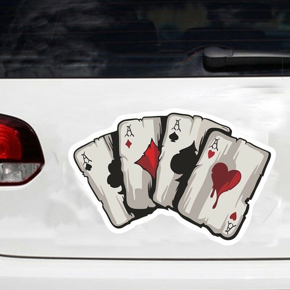 Reflect Graphics Playing Cards Vinyl Car Truck Window Laptop Helmet Decal Sticker - Image 3