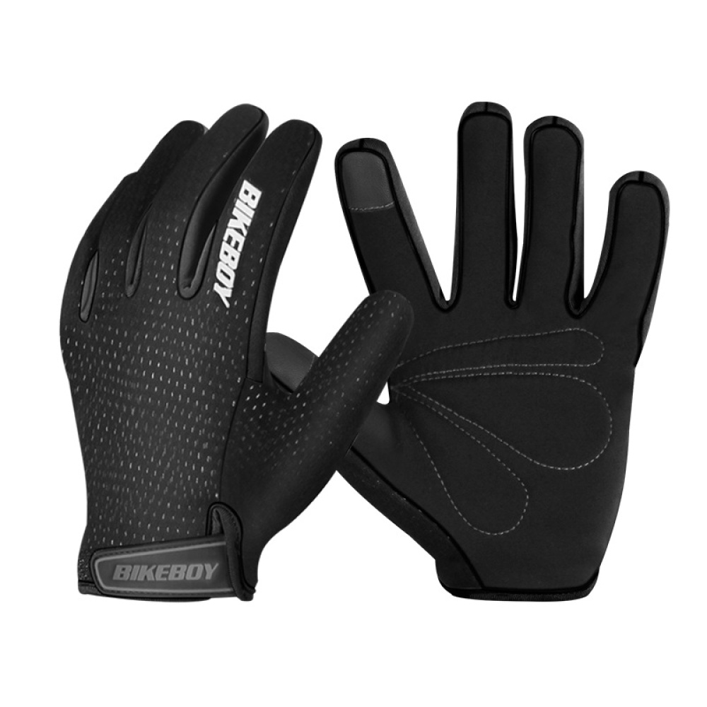 Riding Gloves Full Fingers Warm Windproof Touch Screen Mountain Motorcycle Men And Women Motocross Equipment black_L - Image 2