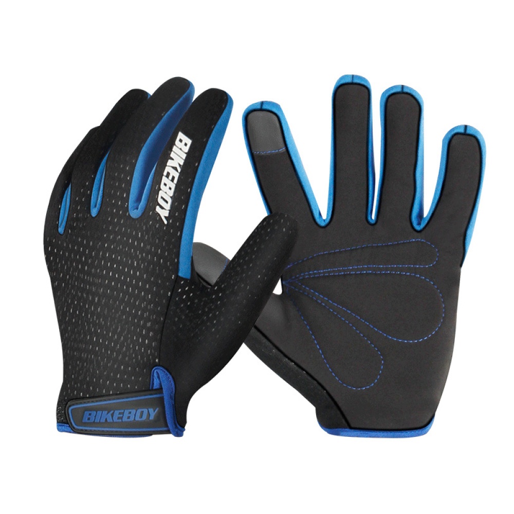 Riding Gloves Full Fingers Warm Windproof Touch Screen Mountain Motorcycle Men And Women Motocross Equipment Black blue_M - Image 3