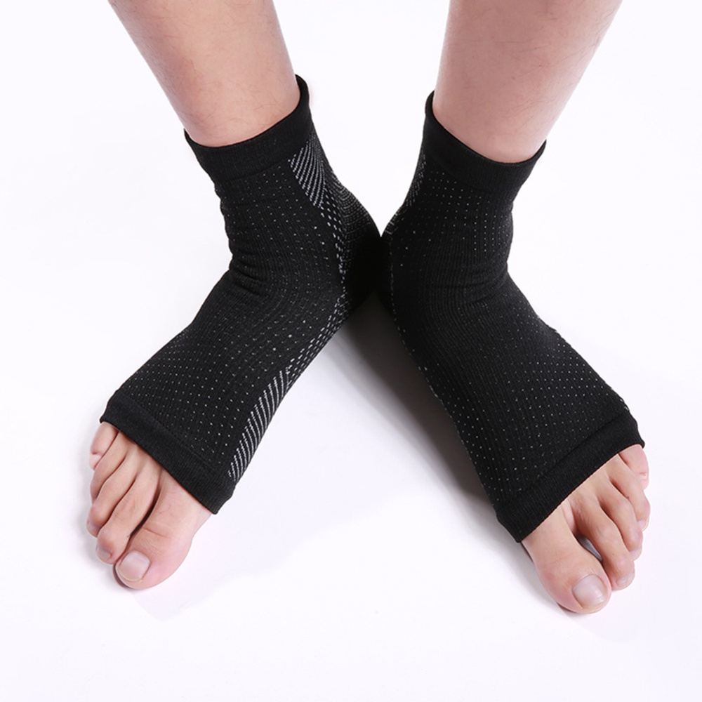 1Pair Medical Plantar Fasciitis Socks with Arch Joint Support Sports Compression Foot Sleeves for Women & Man black - Image 3