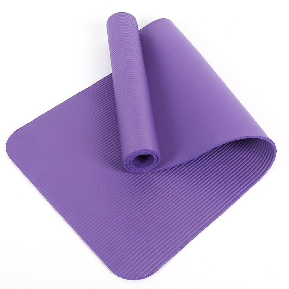 High Quality 1cm Anti-bacterial Non Toxic Anti Slip Soft Yoga Mat Gym Sports Home purple_183cm*61cm*10mm
