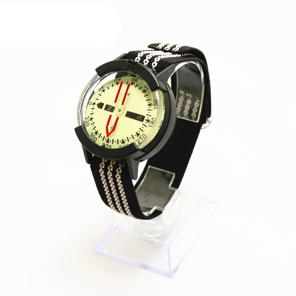 Professional Outdoor Diving Compass Retractable Strap Strong Magnetic Luminous Wristwatch Camping Tool as picture show - Image 2