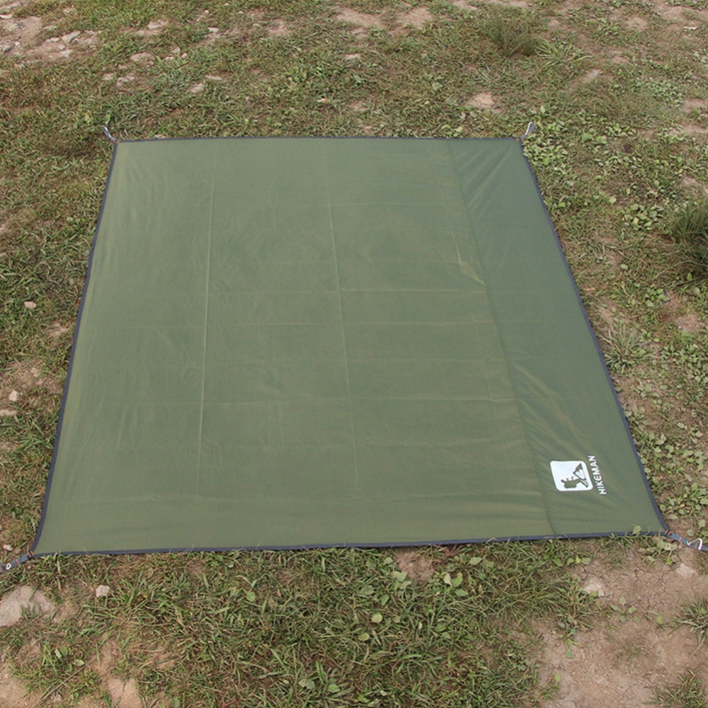 Outdoor Picnic Mat With Drawstring Bag Multifunctional Thickened 210d Oxford Cloth Beach Pad For Camping Hiking Khaki 240 x 210CM - Image 2