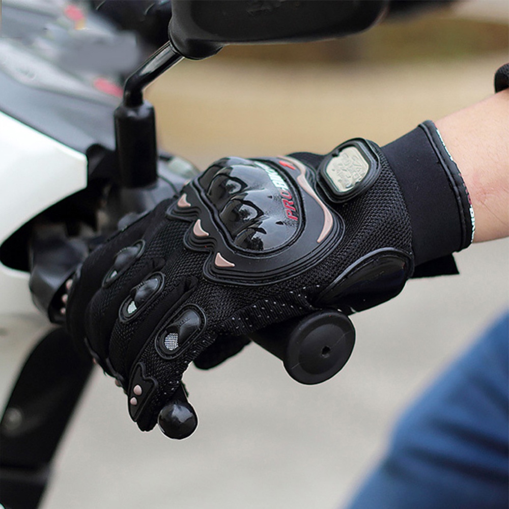 Motorcycle Riding Gloves Non-slip Wear-resistant Anti-fall Full Finger For Skiing Skating Fishing black M - Image 2