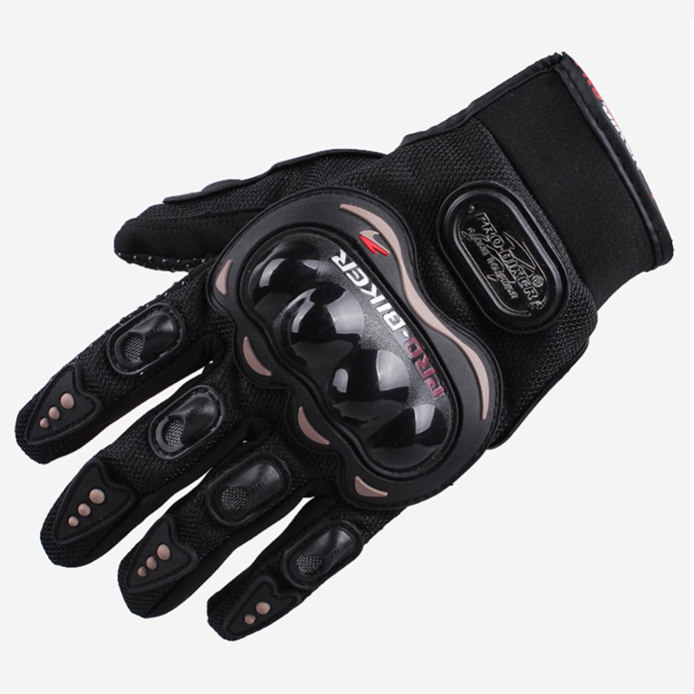 Motorcycle Riding Gloves Non-slip Wear-resistant Anti-fall Full Finger For Skiing Skating Fishing black M - Image 3