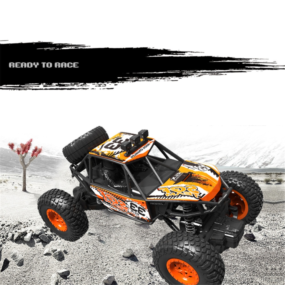 Electric Off-road Remote Control Car 1: 20 Wireless Charging Four-Wheel Drive Climbing Boy Toy green - Image 3