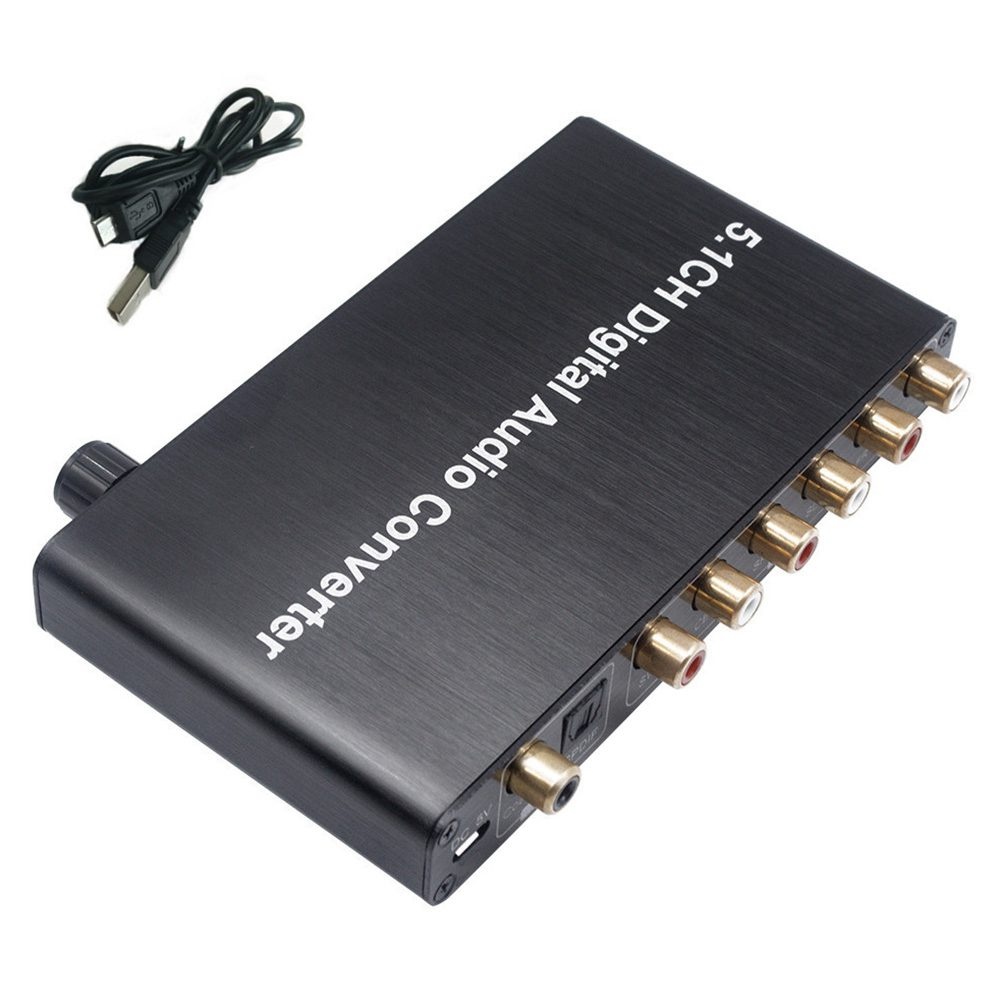 5.1 Channel DTS Digital Audio Converter Adapter/ Dolby AC3 Decoding SPDIF Input to black - Image 3