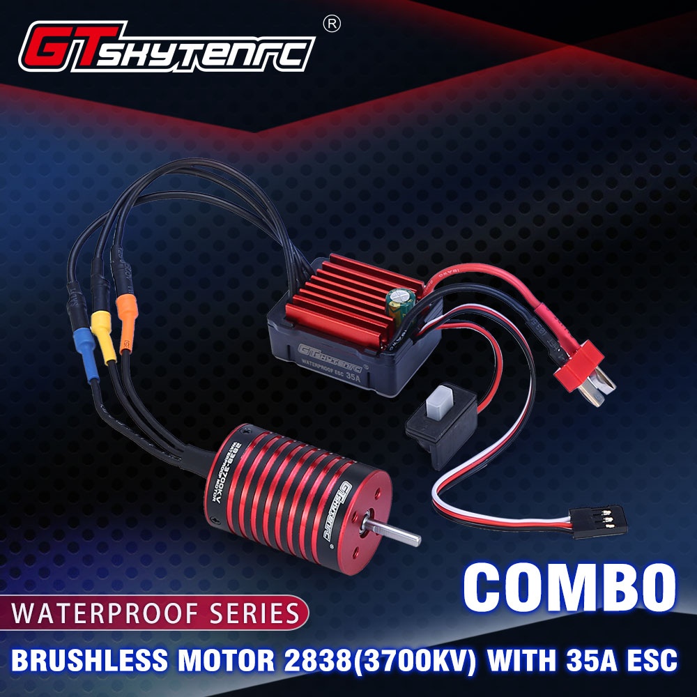 GTSKYTENRC Combo 2838 3700KV 4700KV Brushless Motor w/ 35A ESC for Traxxas HSP Tamiya Axial 1/16 1/12 RC Car 3700KV+35A - Image 3