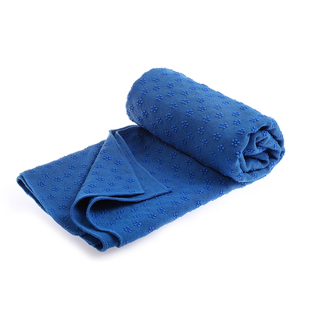 Yoga Mat Outdoor Picnics Pad Non-slip Design Antibacterial Microfiber Towel Blanket blue_183 * 63CM - Image 2