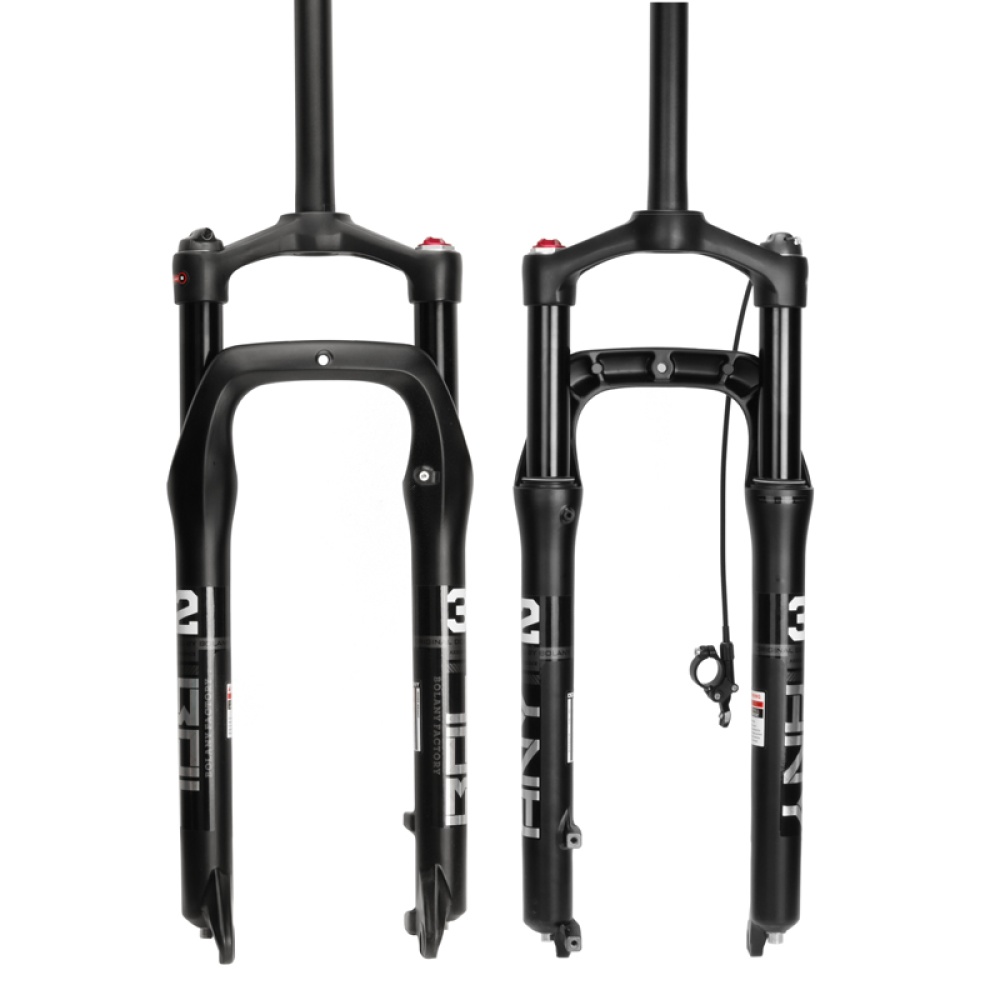 BOLANY Snow Bike Front Fork For A Bicycle 26inch Aluminum Alloy Air Gas Fat 4.0""Tire Accessories Straight pipe shoulder control - Image 2