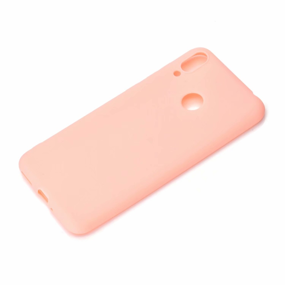 For HUAWEI Honor 8C Lovely Candy Color Matte TPU Anti-scratch Non-slip Protective Cover Back Case Light pink - Image 3