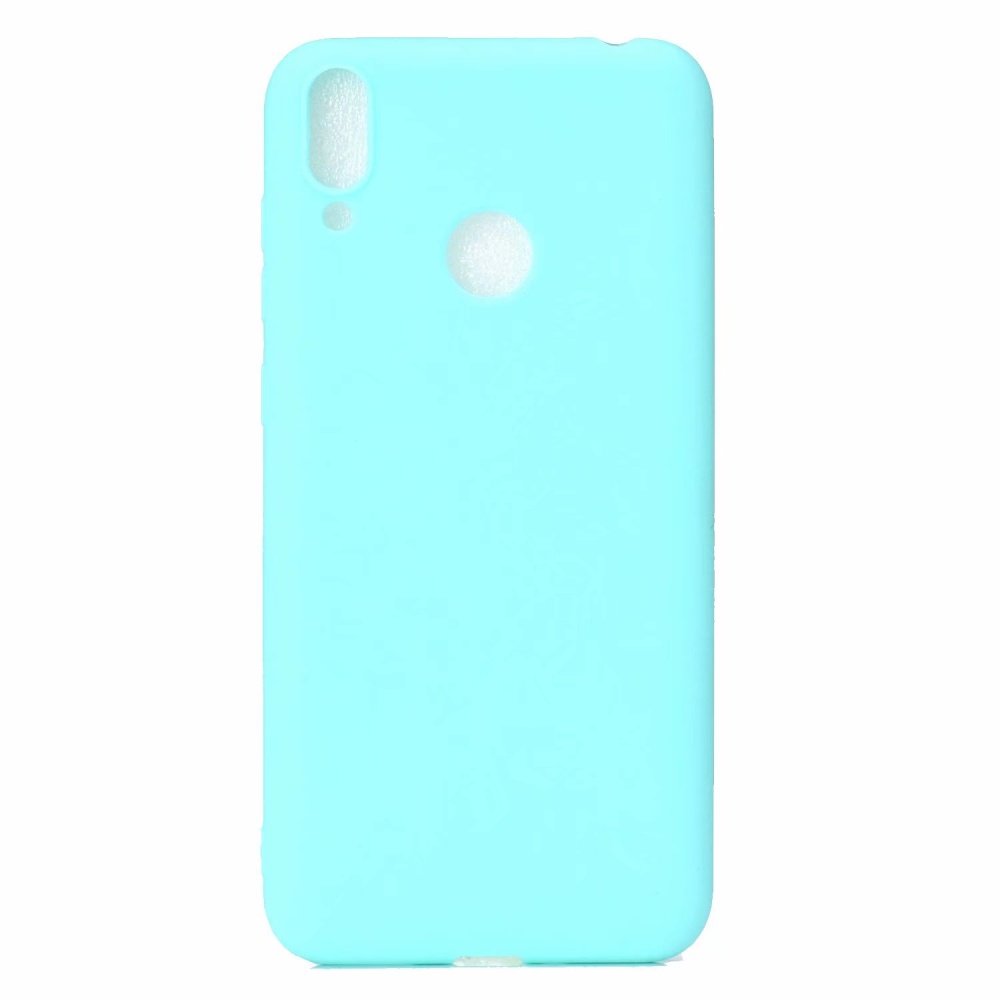 For HUAWEI Honor 8C Lovely Candy Color Matte TPU Anti-scratch Non-slip Protective Cover Back Case Light blue - Image 3