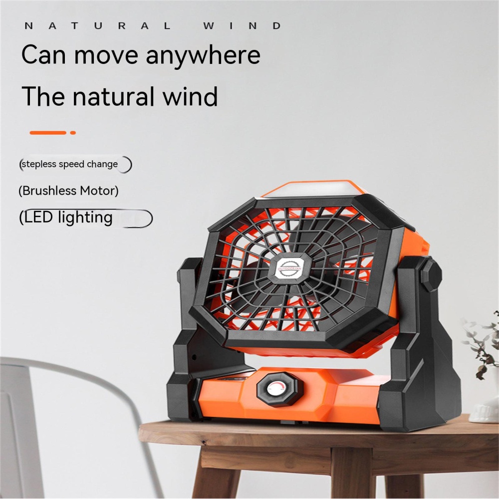 Portable Air Cooling Fan 270 Degree Adjustable Rechargeable Electric Household Electrical Appliances Black Green - Image 3