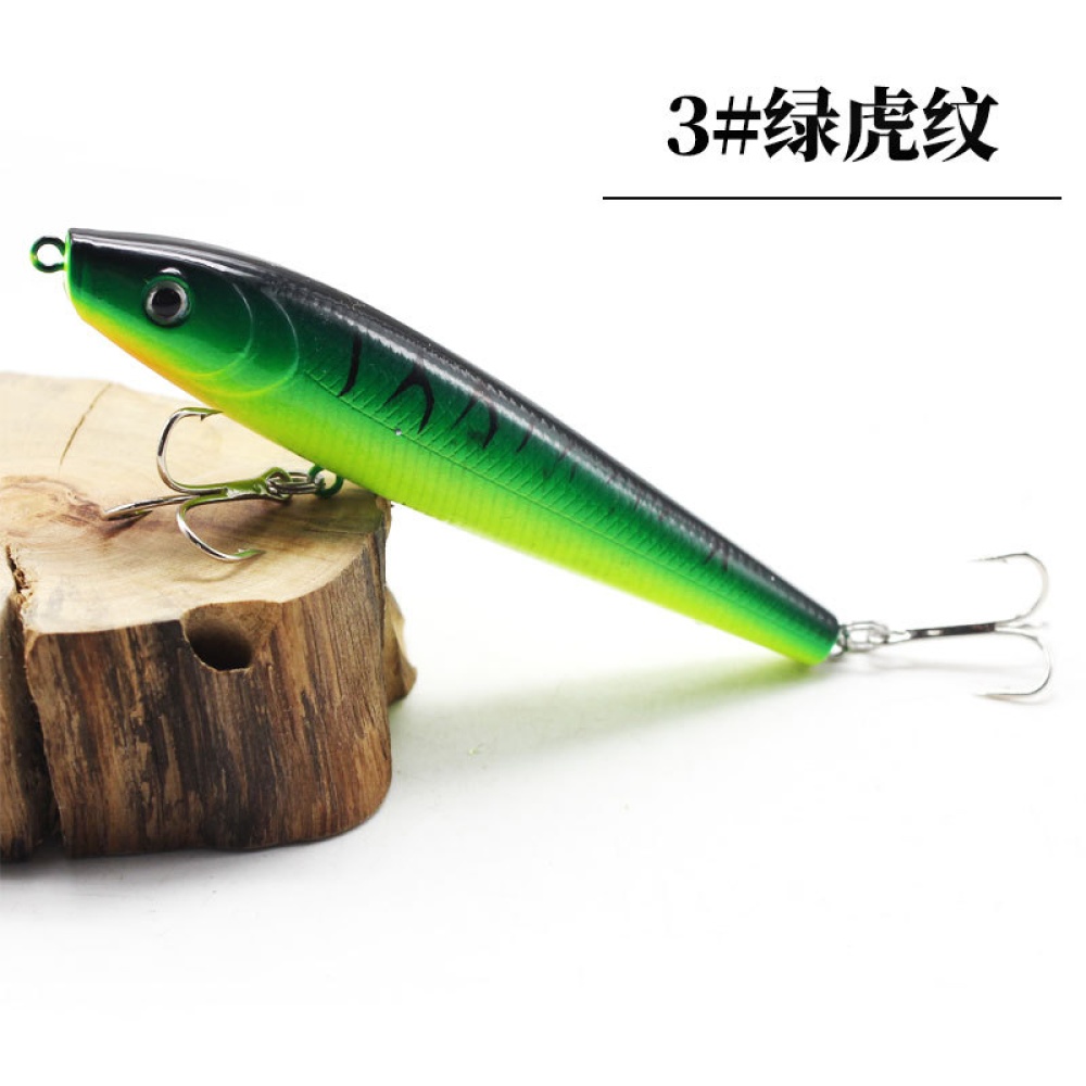 Stickbait Sinking Pencil Pike Fishing Lure 9cm 8.6g Artificial Bait Hard Lures For Fish Goods Tackle 4#blue tiger pattern_Floating pencil wa - Image 3