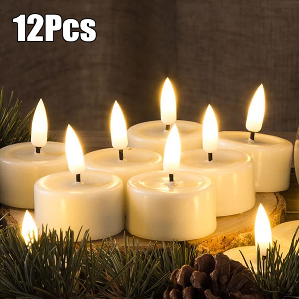 3d Led Electronic Candle Light Flickering Flameless For Birthday Party Wedding Romantic Decoration yellow flash - Image 3