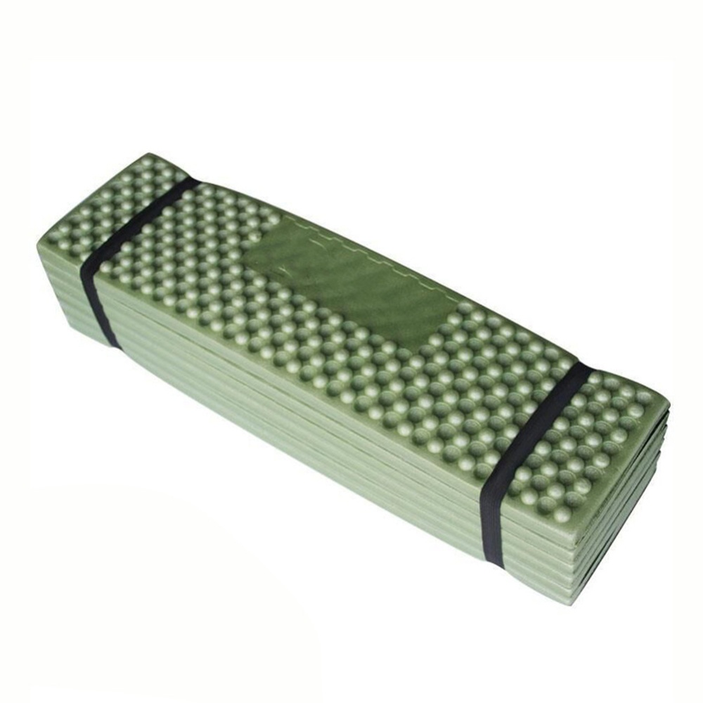 Outdoor Sleeping Pad Foldable Moisture-proof Thick Single Mat for Camping [Army Green] Short paragraph 56*190cm - Image 3