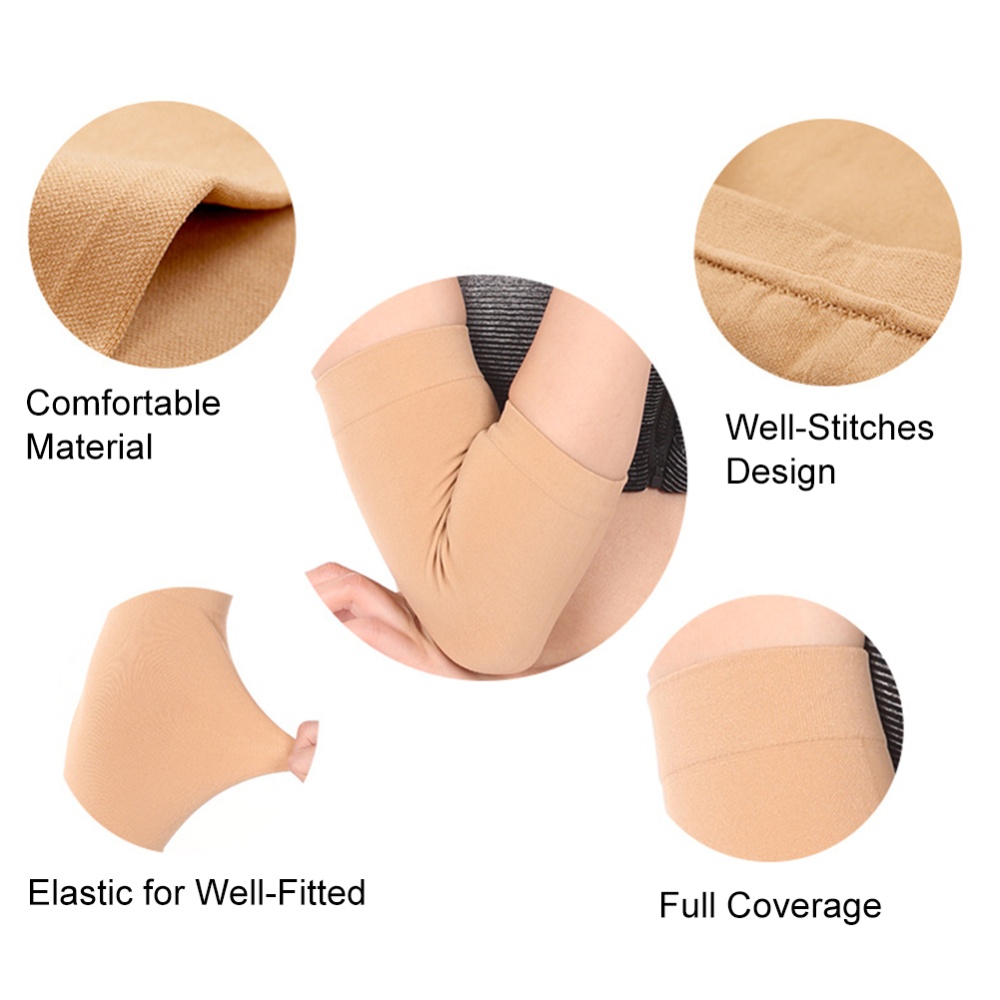 Thin Breathable Sports Elbow Guard Sunscreen Sweat-absorbent Warm Arm protector skin color - Image 3