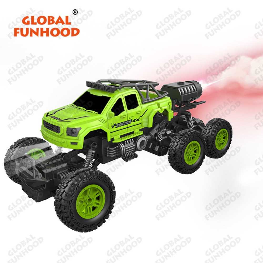 Remote Control Racing Car 6-channel Automatic Demonstration Spray Climbing with Searchlight 646-3 Green - Image 3