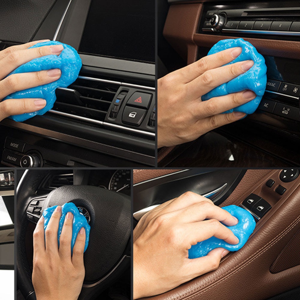 Interior Cleaning Magic Glue For Car Air Outlet Useful Soft Blue - Image 2