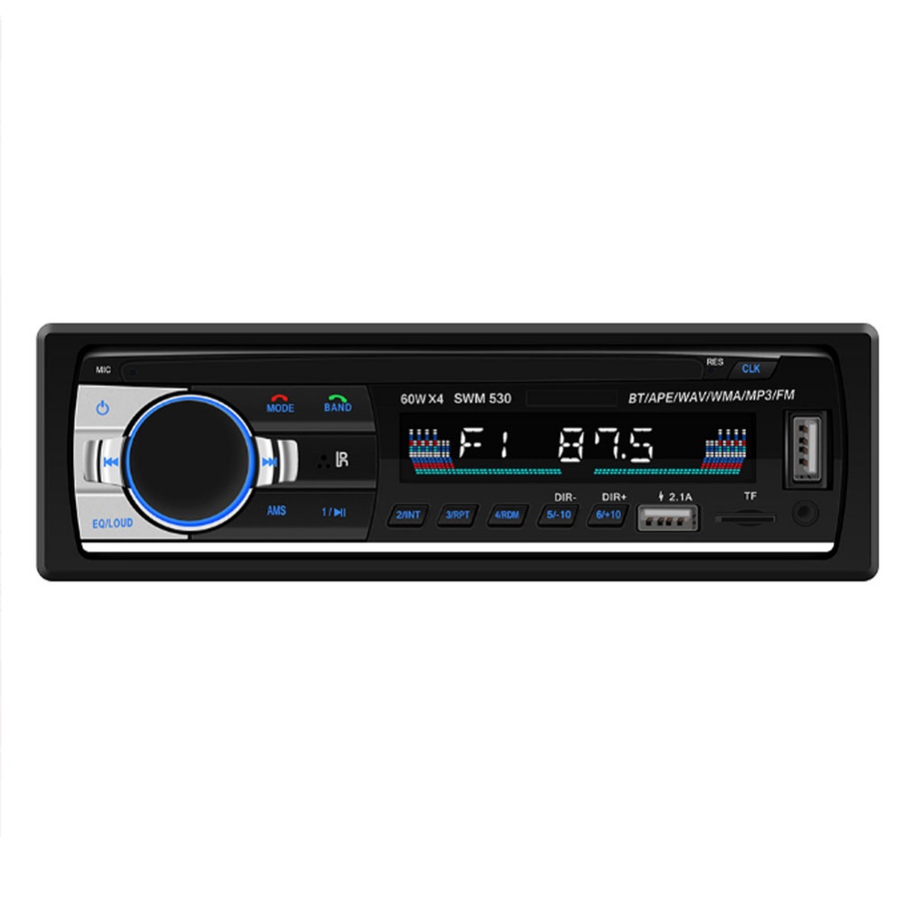 Multimedia Car Mp3 Player Dual Usb Phone Fast Charging Fm Radio Bluetooth-compatible U Disk Tf Card Amplifier Reader Swm-530 black - Image 2