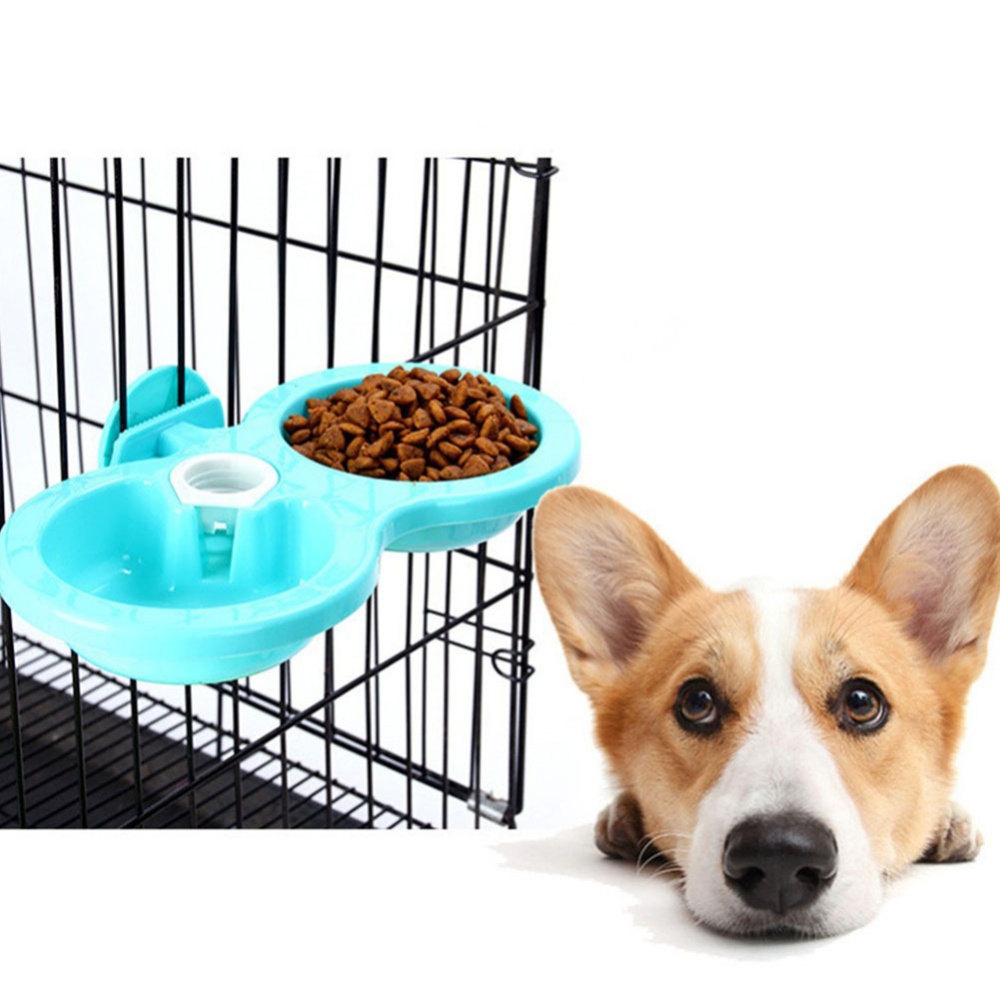 Candy Color Automatic Water Drinking Feeding Bowl for Dog Cat Pet Cage Hanging blue_small - Image 3