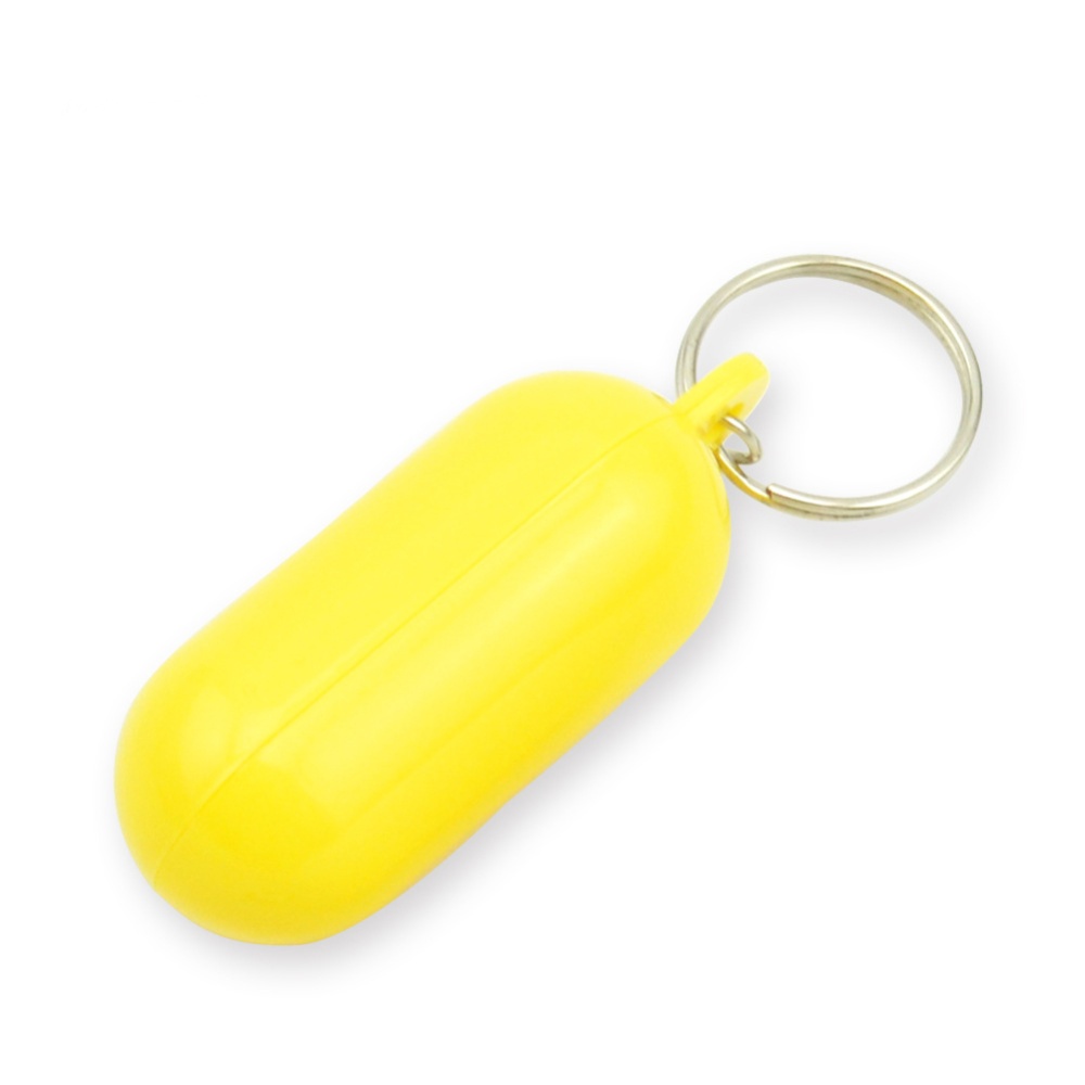 2PCS Plastic Floating Key Ring Kayak Keychain Buoyant Keyring Marine Sailing Float Keys Buckle yellow - Image 2