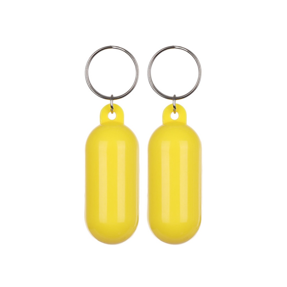 2PCS Plastic Floating Key Ring Kayak Keychain Buoyant Keyring Marine Sailing Float Keys Buckle yellow - Image 3