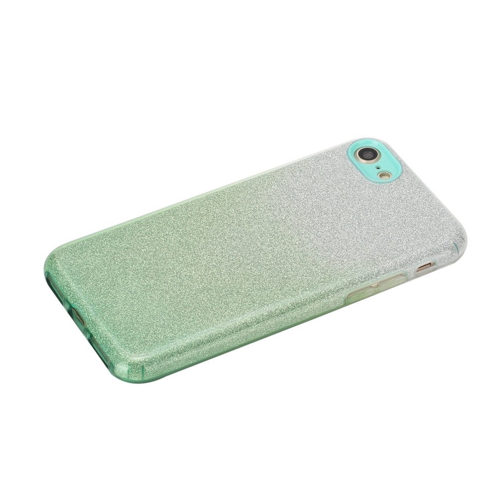 For iphone 6/6S/6 plus/6S plus/7/8/SE 2020 Phone Case Gradient Color Glitter Powder Cover with Airbag Bracket green - Image 3