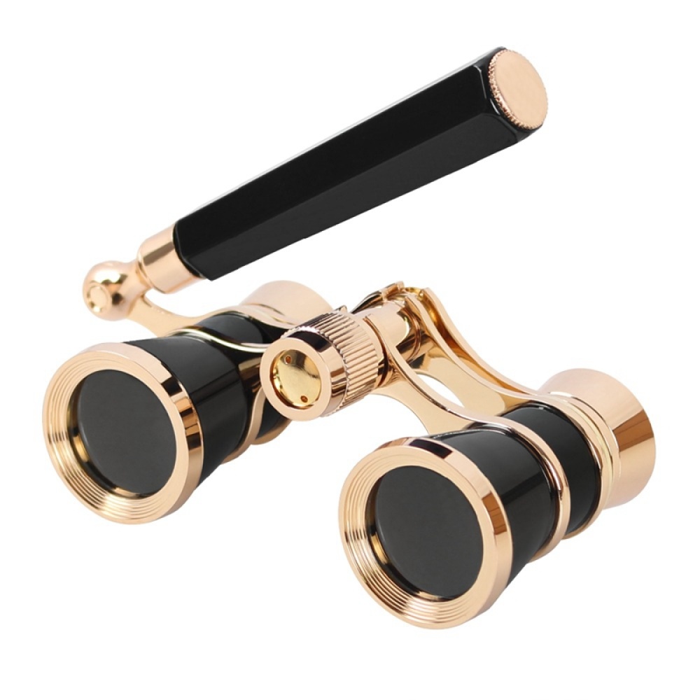 3X25 Opera Binocular Coated Lens Telescope Glasses Theater Glass Lady Handle Women Girls Gifts black - Image 3