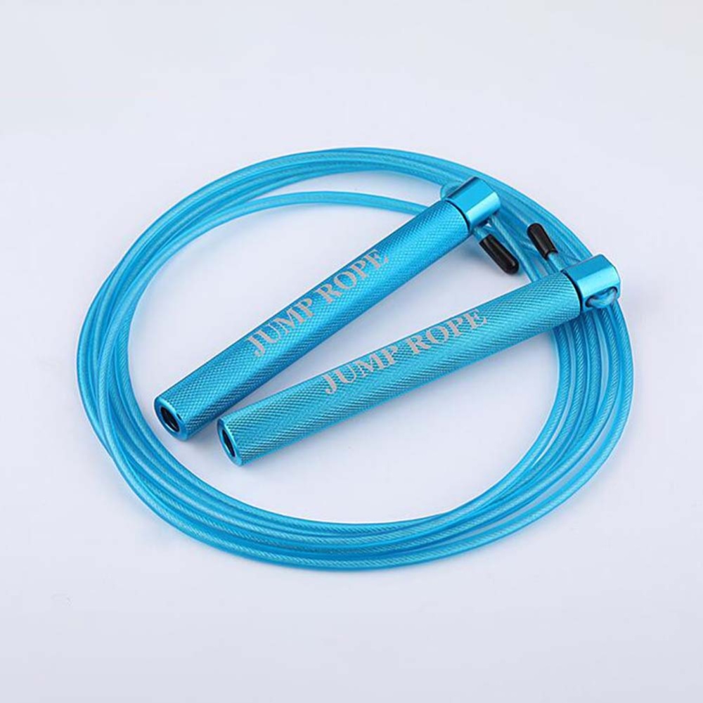 Professional Athletics Skipping With Ball Bearing Metal Handle Crossfit Fitness Equipment Jump Rope Blue - Image 2