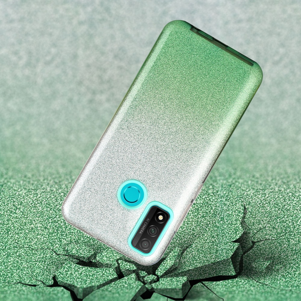 For HUAWEI Mate 30/Nova 5I pro/Mate 30 Pro/PSmart /Y5P/Y6P 2020 Phone Case Gradient Color Glitter Powder Cover with Airbag Bracket green - Image 3