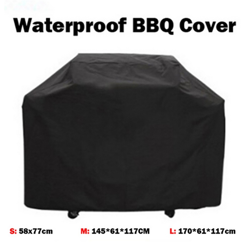 Outdoor Polyester BBQ Furniture Dust Black Cover black_S: 145x61x117cm - Image 3