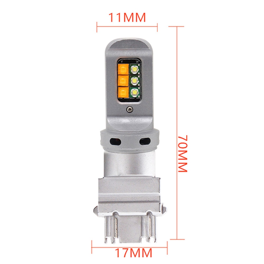 2pcs Car Led Brake Light 2-color 12smd 3535 Turn Signal Decoding Anti-stroboscopic 1175 - Image 2