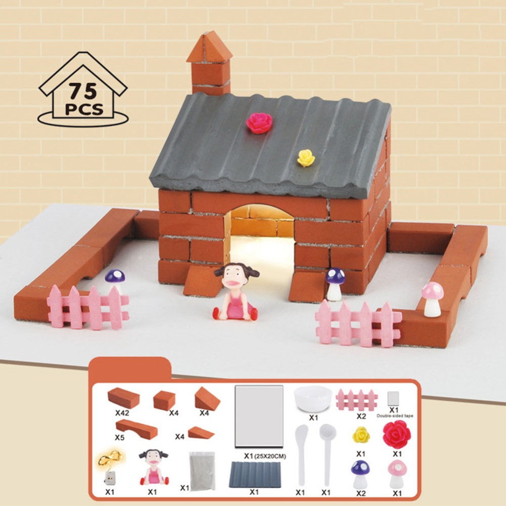 Simulation Mini Brick Building House Toys Diy Villa Farm Cabin Blocks Educational For Boys Girls Gifts 358 - Image 3