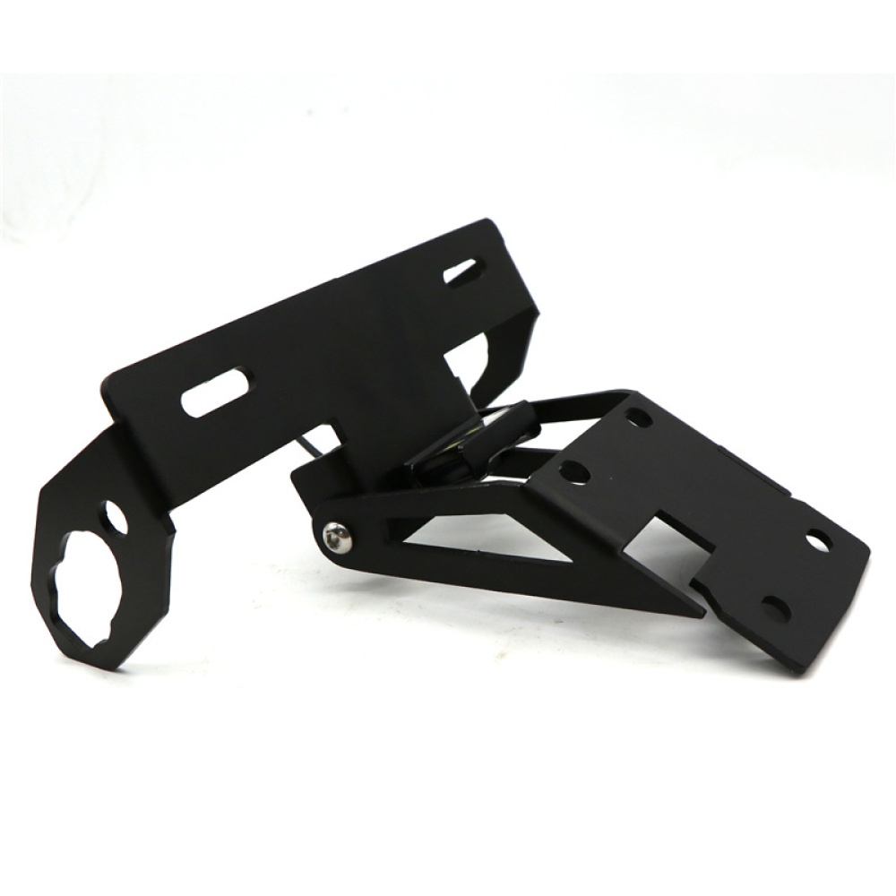 For KAWASAKI Z650 ninja650 17-19 Motorcycle Foldable License Plate Holder Tail Tidy Bracket with light black - Image 2