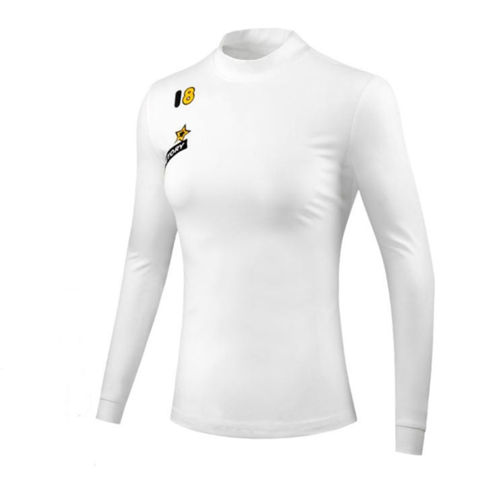 Golf Clothes Female Long Sleeve T-shirt Autumn Winter Fashion Embroidery Sport Uniforms white_L - Image 3