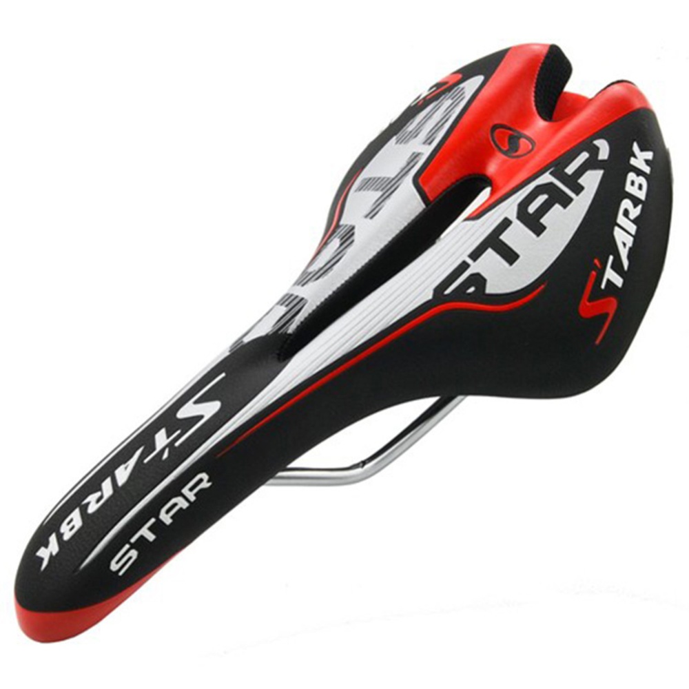 Mountain Bike Saddle Seat Fixed Gear Road Cushion Black red_285*135mm - Image 3