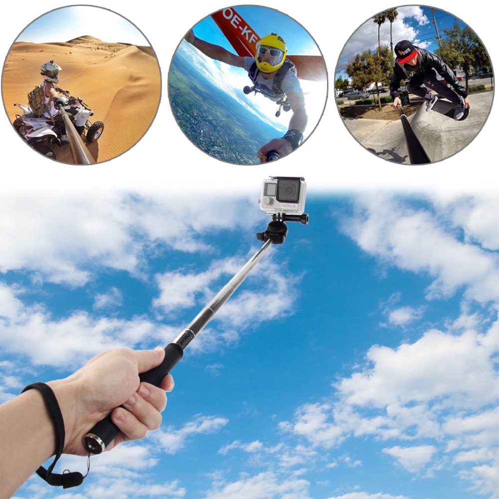 Selfie Stick Mobile Phone Holder Cellphone Tripod Artifact Rod For DJI Osmo Action Camera black - Image 3