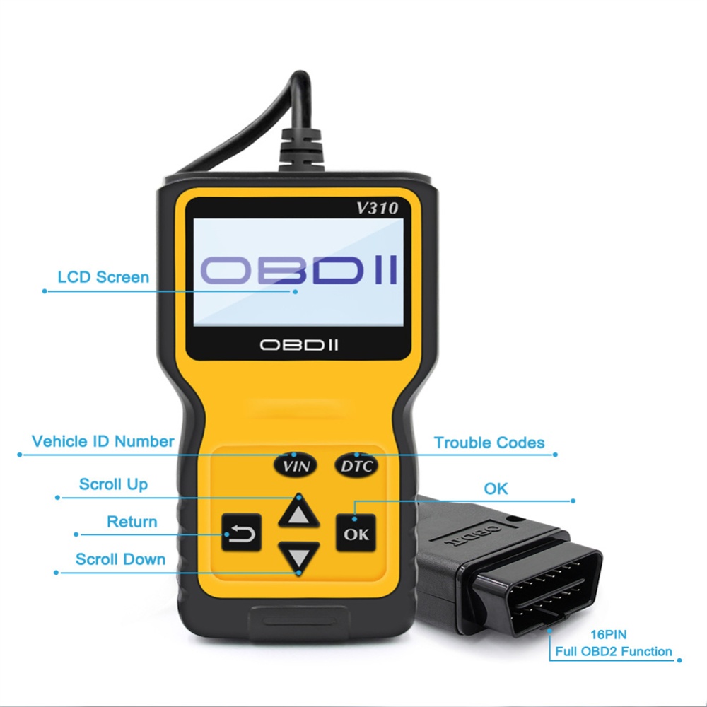 V310 Mini Obd2 Auto Scanner Car Engine Fault Code Reader Universal Multi-language Diagnostic Tools - Image 2