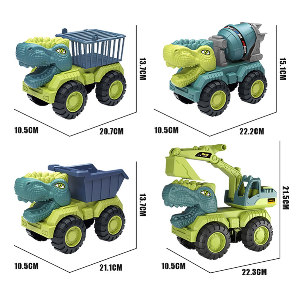 Dinosaur Car Toys Tyrannosaurus Transport Engineering Vehicle Model Children Boys Gifts Transporter (with 2 dinosaurs) - Image 3