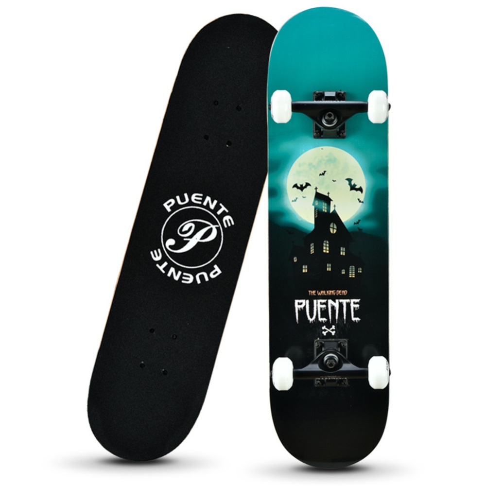 Four-wheel Skateboard Double Rocker Printed Skate Board For Beginners tenderness - Image 3