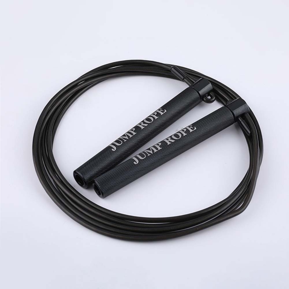 Professional Athletics Skipping With Ball Bearing Metal Handle Crossfit Fitness Equipment Jump Rope Black - Image 2