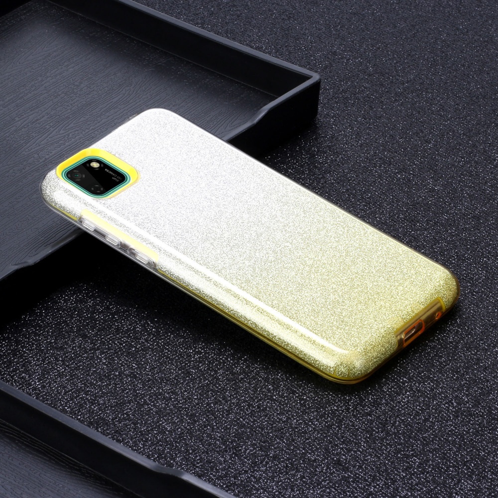 For HUAWEI Mate 30/Nova 5I pro/Mate 30 Pro/PSmart /Y5P/Y6P 2020 Phone Case Gradient Color Glitter Powder Cover with Airbag Bracket yellow - Image 3