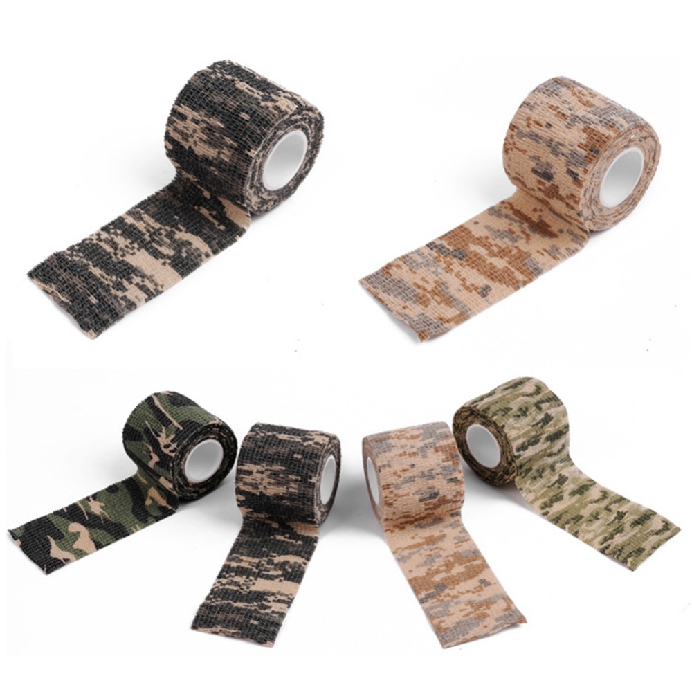 Self-adhesive Reused Non-woven fabric Outdoor Camouflage Wrap Tape Camo Stealth for Hunting Rifle Bicycle Telescope Color Random random - Image 2