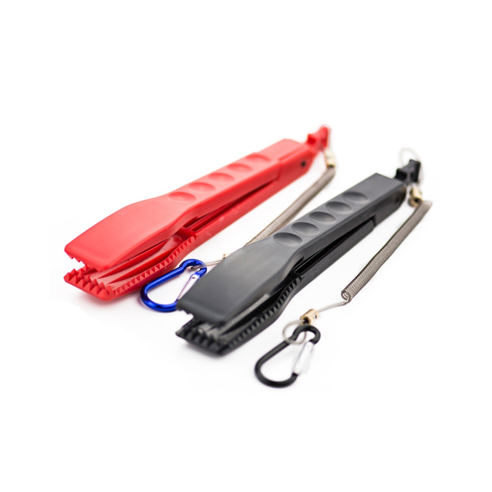 Fishing Pliers Gripper Fish Clamp with Lock Switch Tightening Body Spring Lanyard Holder Controller Tools red_Rope - Image 3