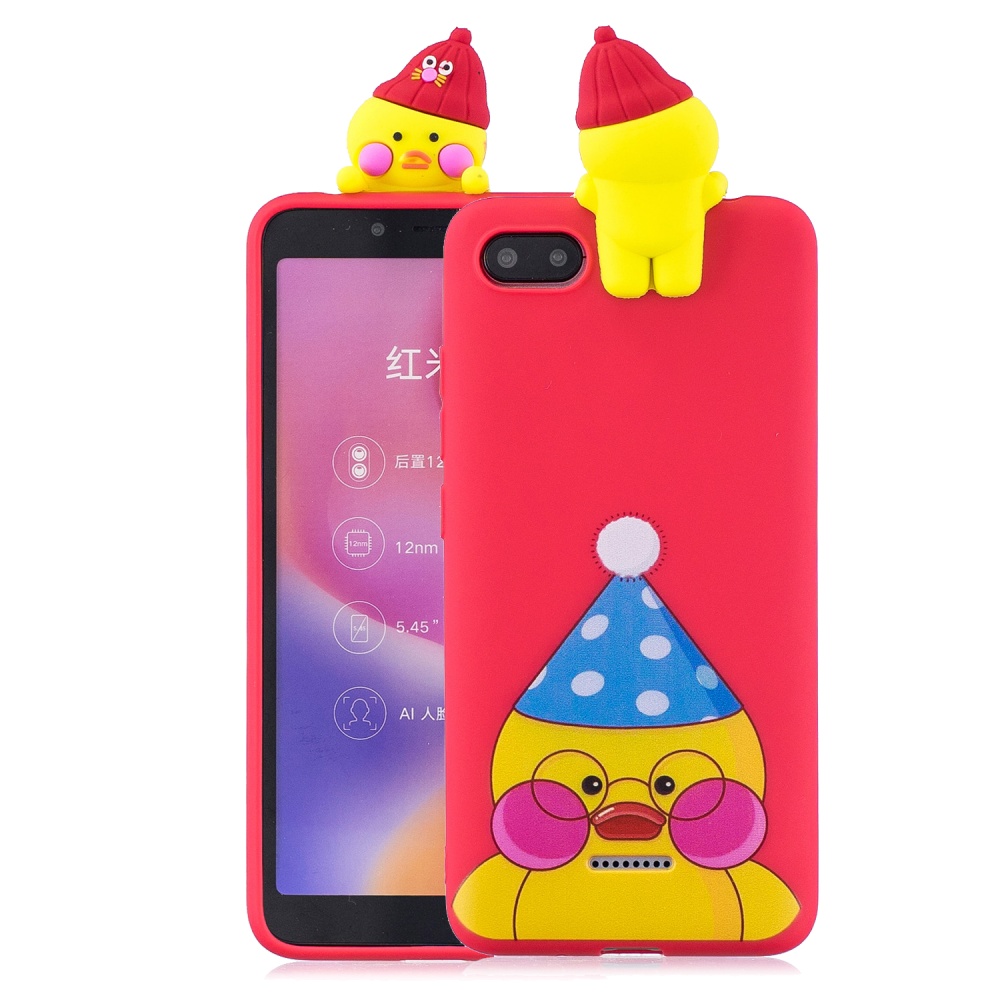 For XIAOMI Redmi 6A 3D Cartoon Lovely Coloured Painted Soft TPU Back Cover Non-slip Shockproof Full Protective Case sapphire - Image 3