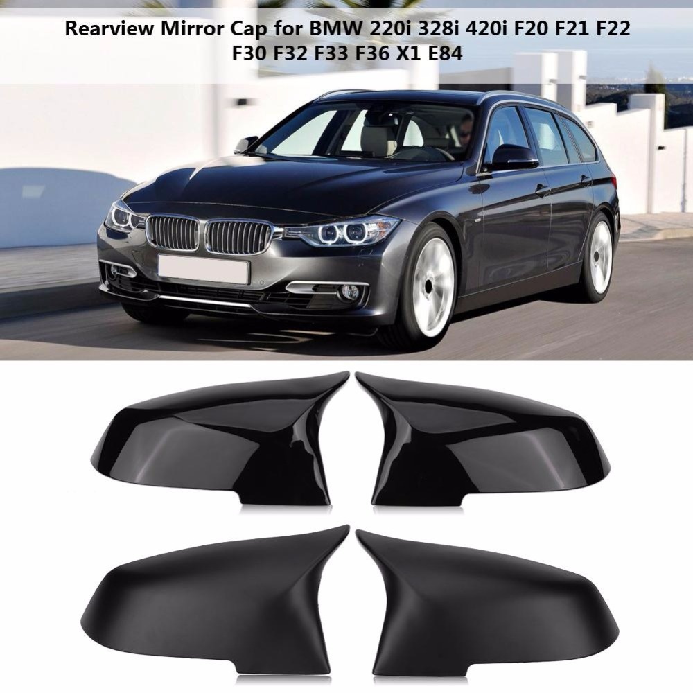 Outer Rearview Mirror Housing Horn Cover for BMW F20 F21 F87 M2 F23 F30 F36 X1 E84 OE:51162222543/51162222544 matte Black - Image 2