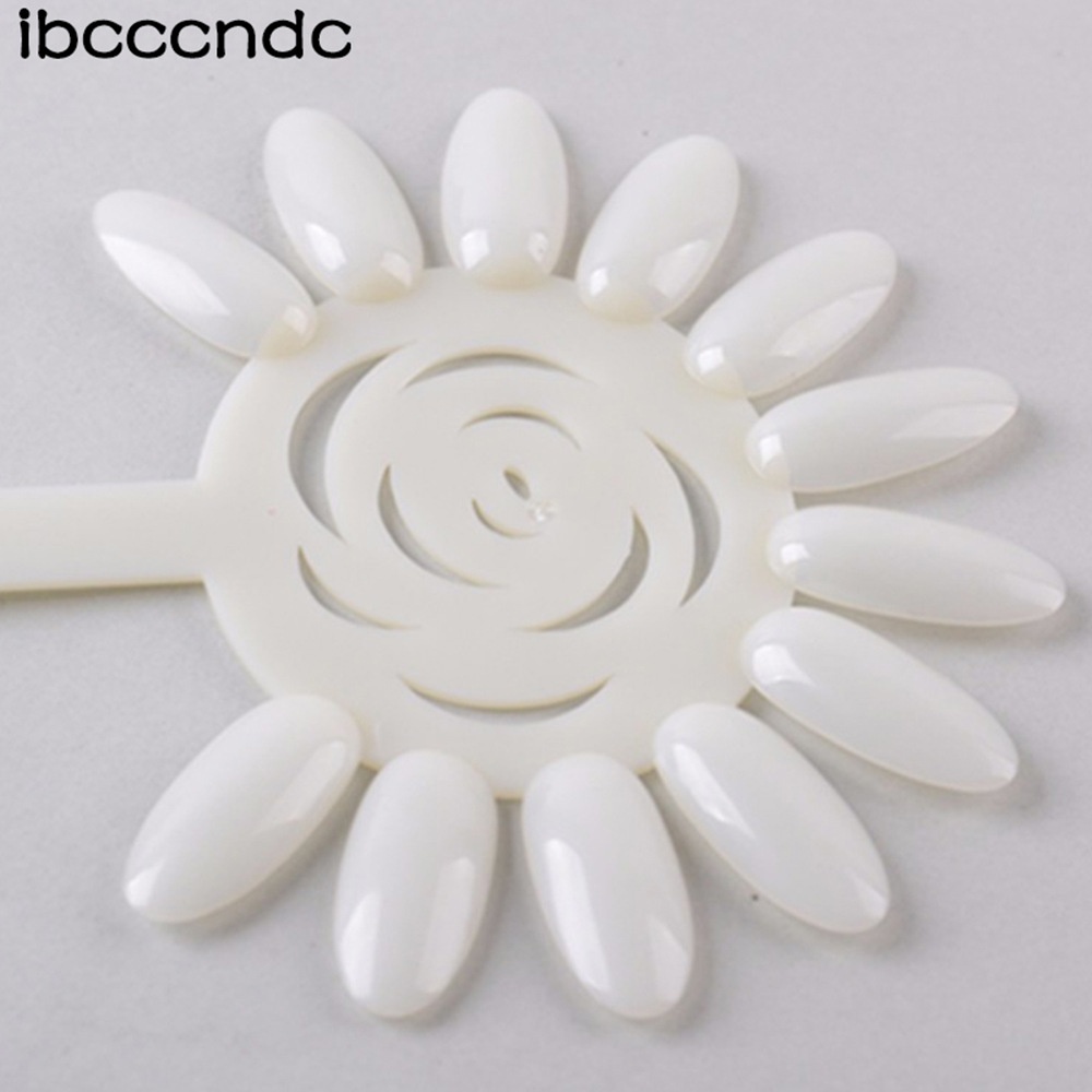 12pcs Nail Gel Nails Practical Sticks Sun Flower Rosette Board Fake Art Tip Display DIY Salon Tool Natural Palette - Image 2